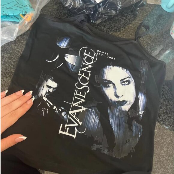 Women's Black Crop-top - Picture 2 of 2